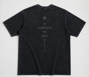 Nightfall Graphic Oversized T-Shirt – Acid Wash Black Streetwear Tee - Image 6