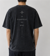 Nightfall Graphic Oversized T-Shirt – Acid Wash Black Streetwear Tee - Image 4